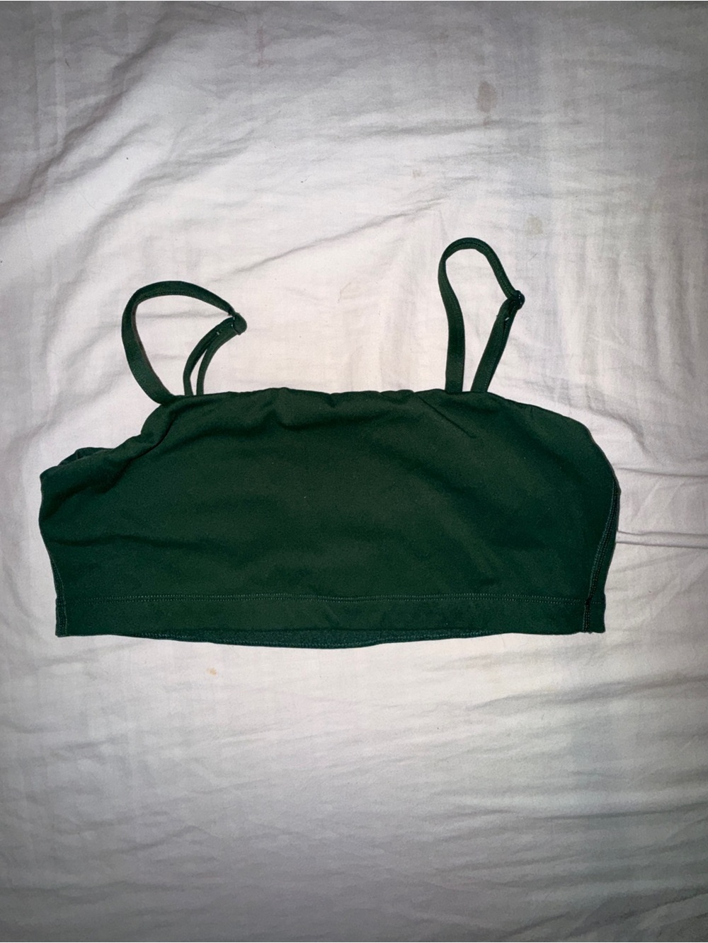 Amazon Essentials Dark Green Stretch Bralette with Adjustable Straps
